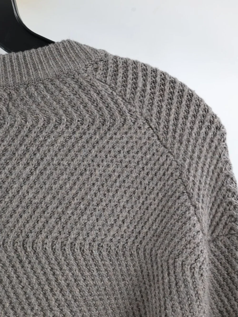 NWT Banana Republic Sweater Men's Large Cotton Wool Crew Neck Herringbone knit